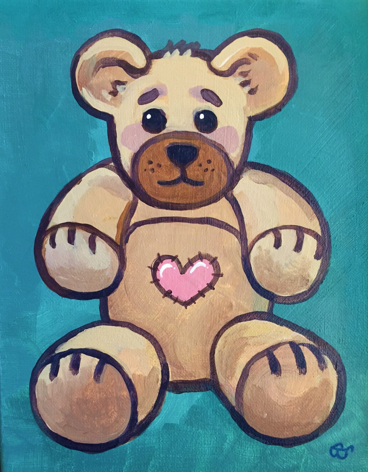 Heart Stitched Teddy Bear