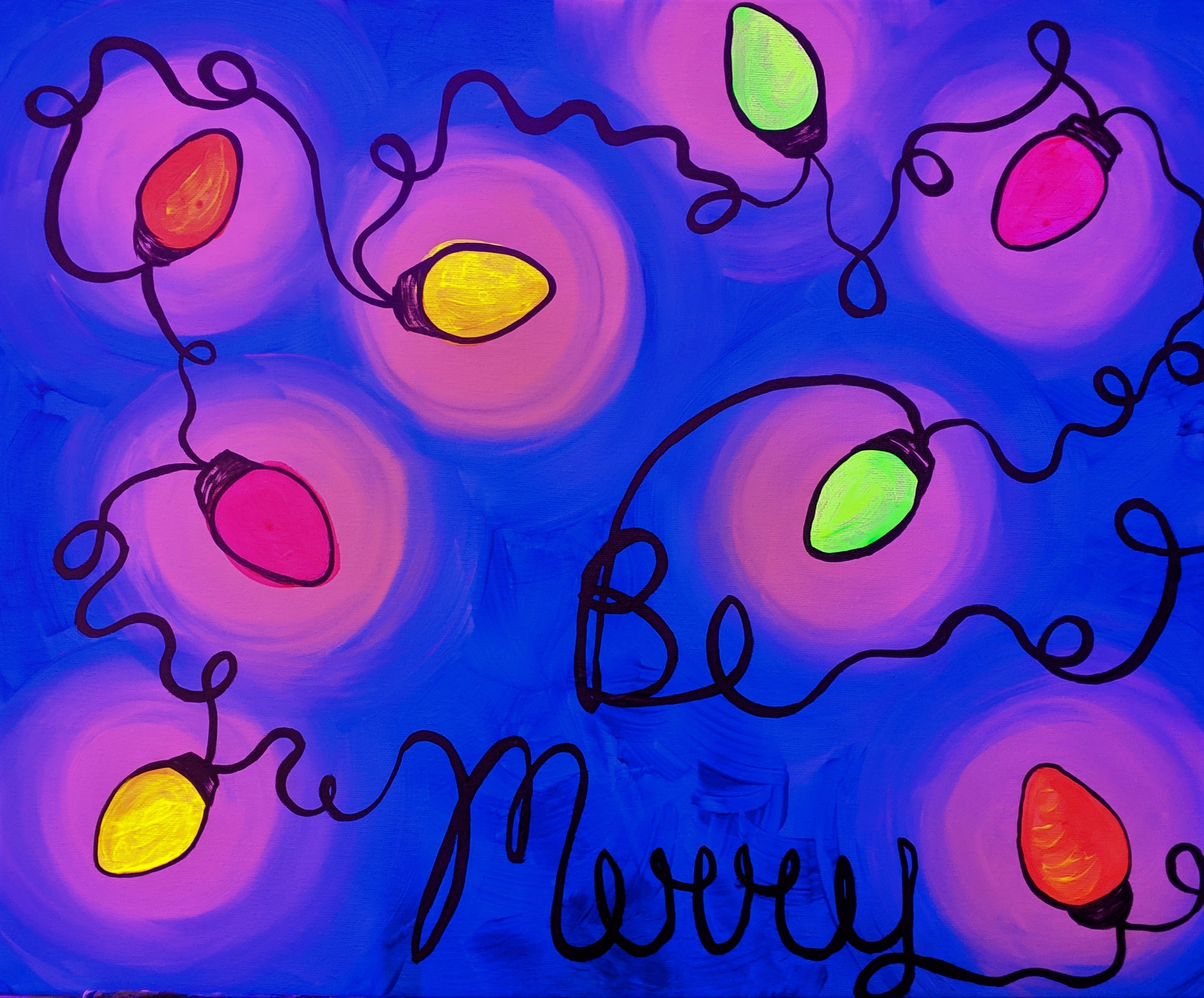 Black Light Night! Merry Holiday Lights