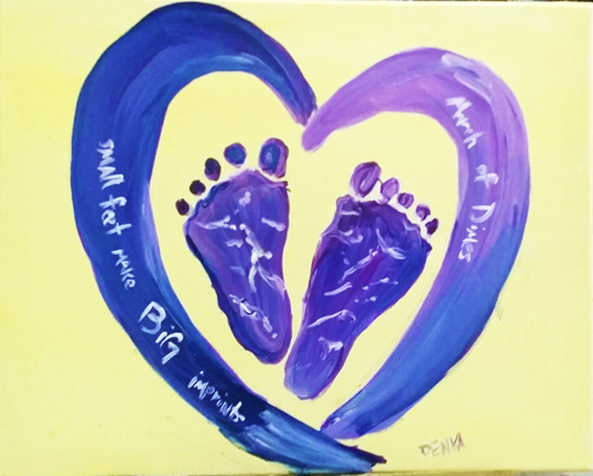 March of Dimes painting- 20% goes to research!!!!